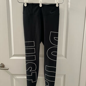 Nike Power Legend Just Do It Cropped Capri Leggings | Black | S